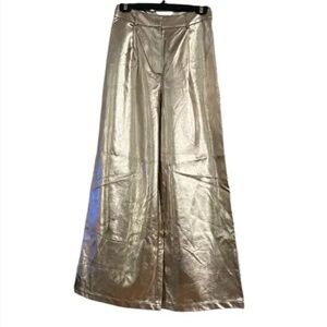 NEW! Twenty Six Hundred Gold High Rise Wide Leg Pleated Pants Size 26
